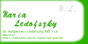 maria ledofszky business card
